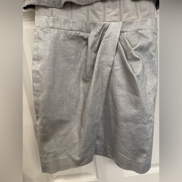 Small RtA Naomi Metallic Short Sleeve Mini Dress in Sound Silver - Picture 10 of 12